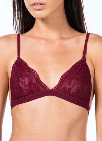 Triangle Allover Lace Bralettes