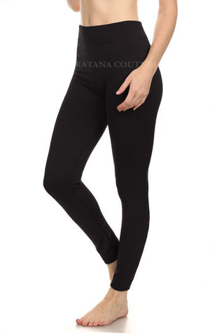 Super Soft Fleece Leggings - Black