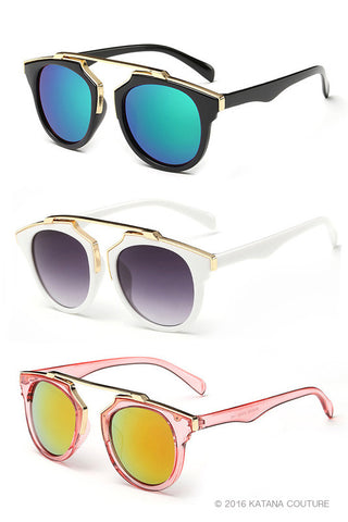 Wire Framed Modern Cat Eye Sunglasses