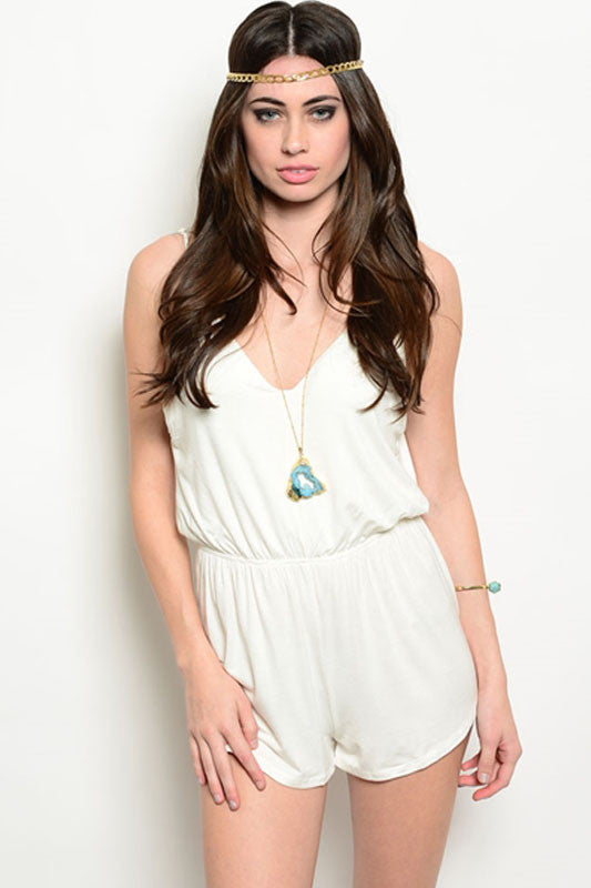 Backless Ivory Romper
