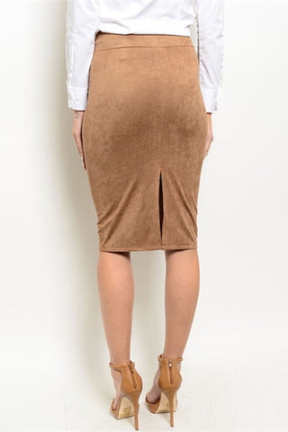 Suede Midi Skirt