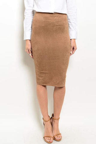 Suede Midi Skirt