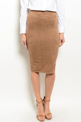 Suede Midi Skirt