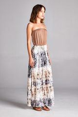 "Spring Rain" Side Slit Maxi Dress