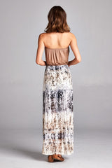 "Spring Rain" Side Slit Maxi Dress
