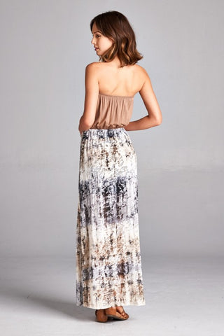 "Spring Rain" Side Slit Maxi Dress