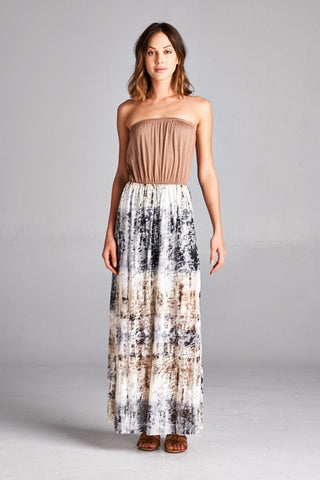 "Spring Rain" Side Slit Maxi Dress
