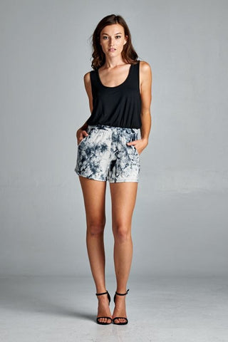 Tie Dye Contrast Romper