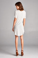 Micromodal Striped Side Slit Tunic Top