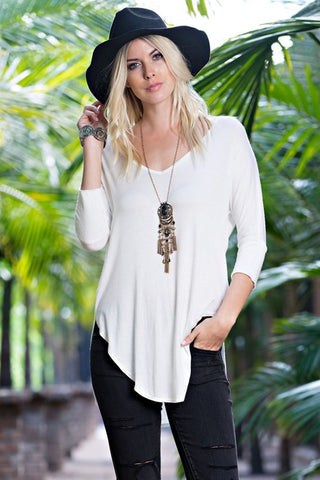 Quarter Sleeve Dolman Tunic