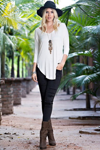 Quarter Sleeve Dolman Tunic