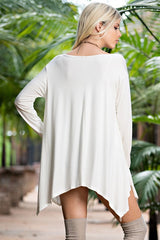 "Elsa" Sharkbite Henley - White