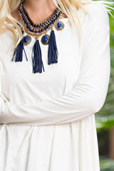 "Elsa" Sharkbite Henley - White