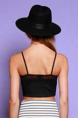 Mesh Inset Crop Top
