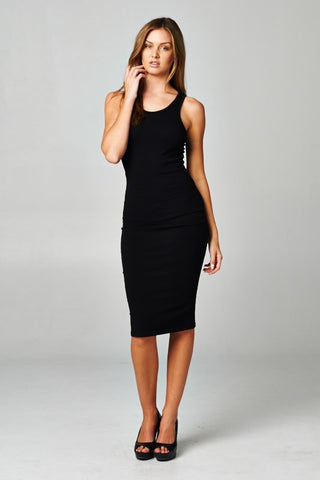 Classic Midi Dress - Black