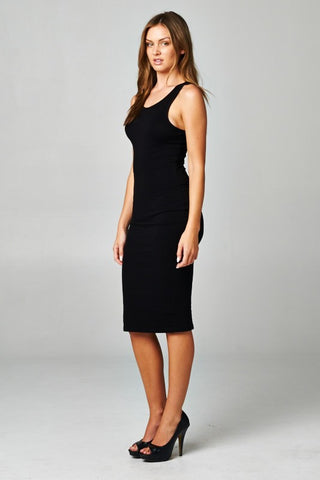 Classic Midi Dress - Black