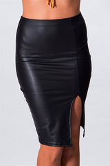 Vegan Leather Skirt