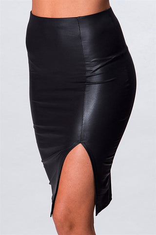 Vegan Leather Skirt