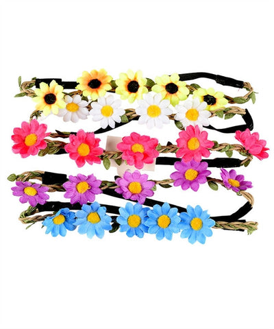 Flower Crown Headbands - Assorted Colors