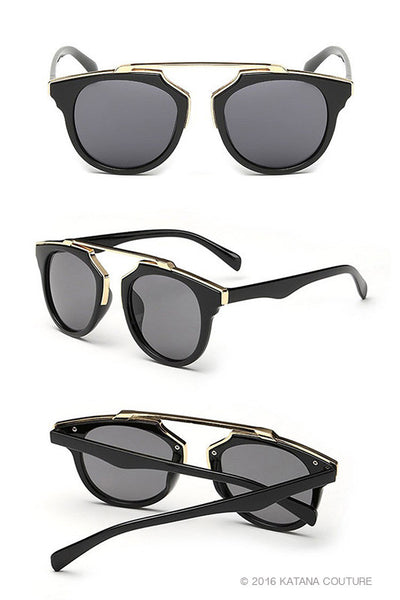 Wire Framed Modern Cat Eye Sunglasses | Katana Couture