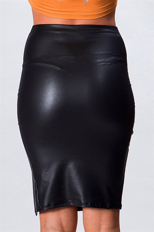 Vegan Leather Skirt | Katana Couture